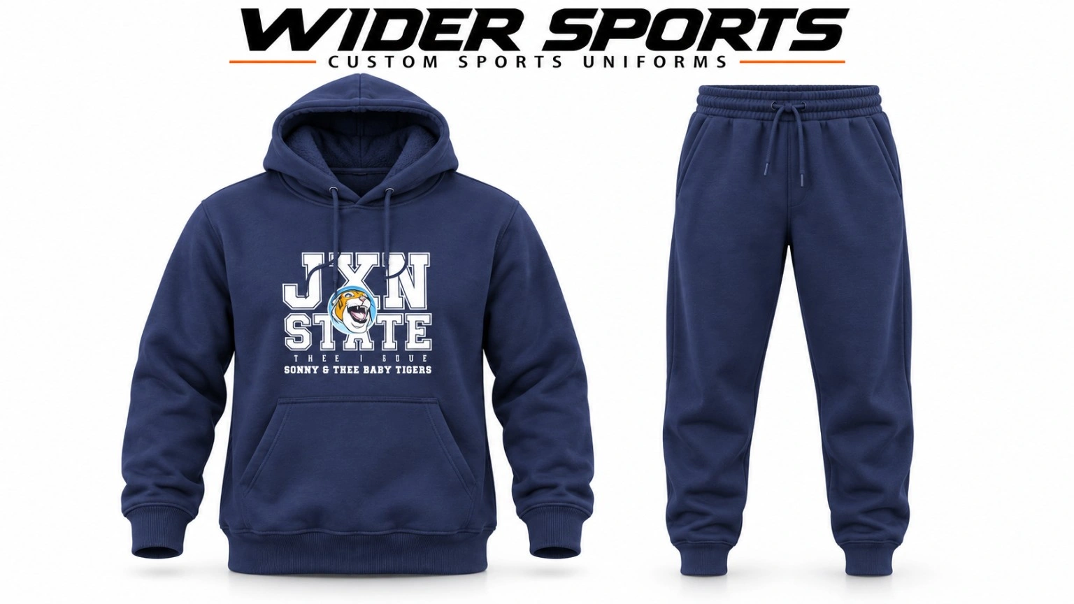 Navy JXN State hoodie and jogger sweat suit